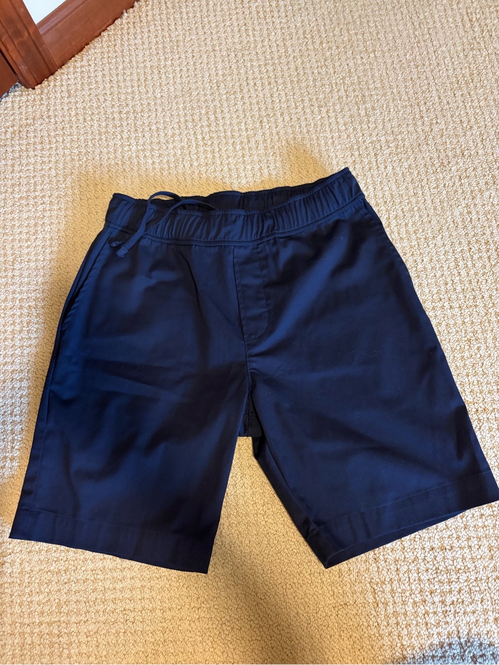 American Giant Navy Athletic Drawstring Shorts